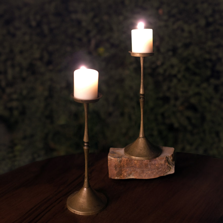 Antique Bangjja Candle Holder Set - 앤틱 방짜 촛대