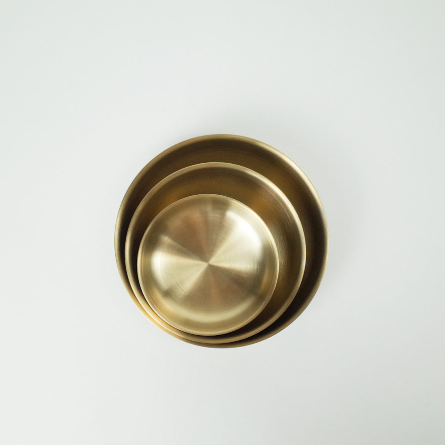 Small brass aluminum plate set