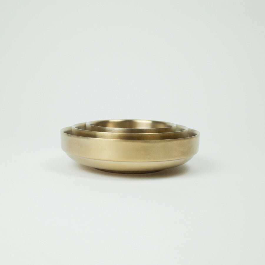 Small brass aluminum plate set