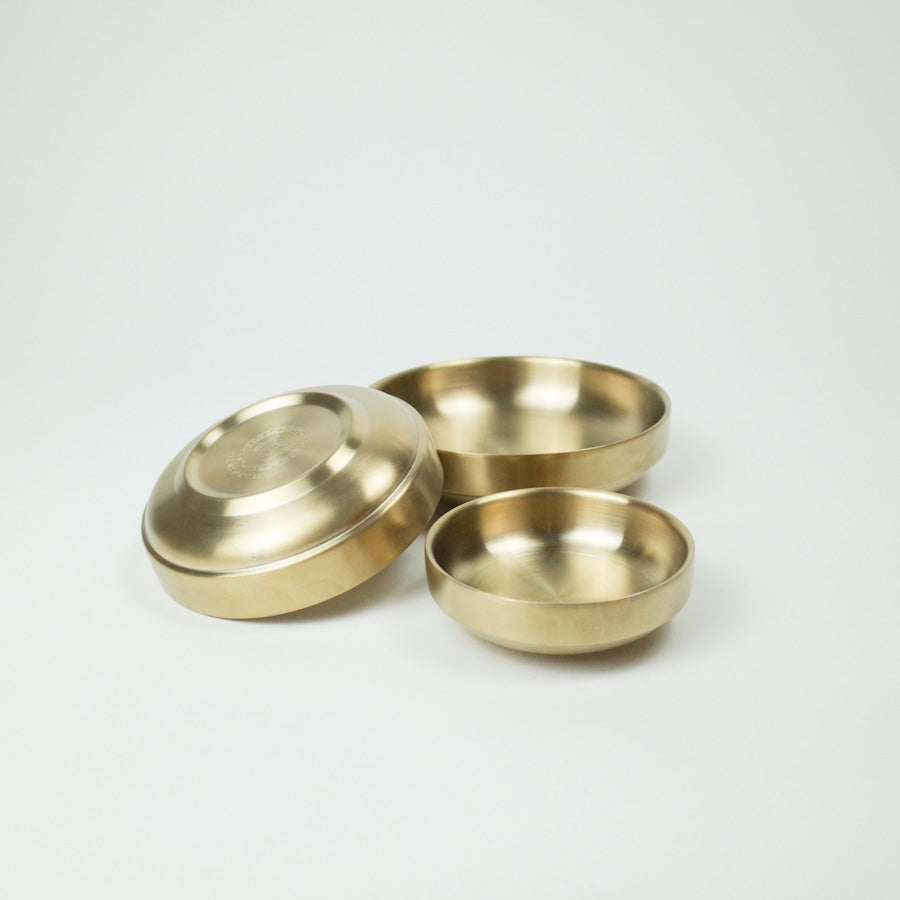 Small brass aluminum plate set