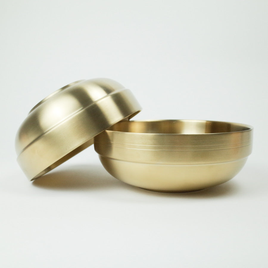 Brass aluminum bowl set