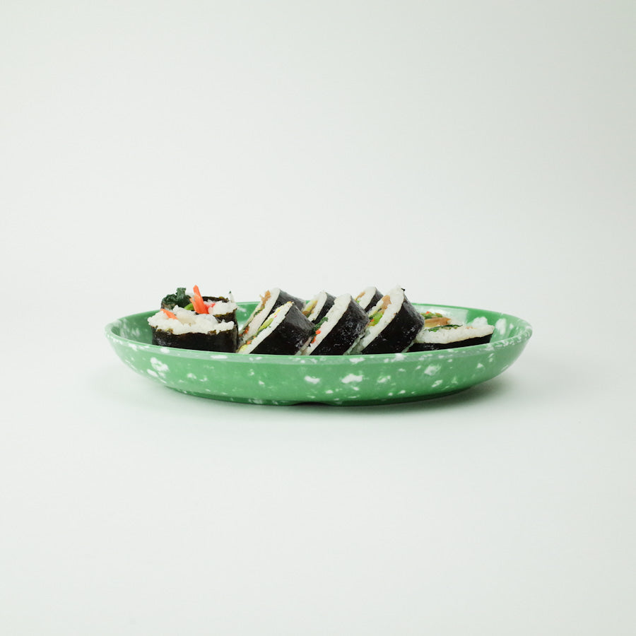 Deep Oval Splatter Melamine Plate - BoonSik JeopSi(분식접시)