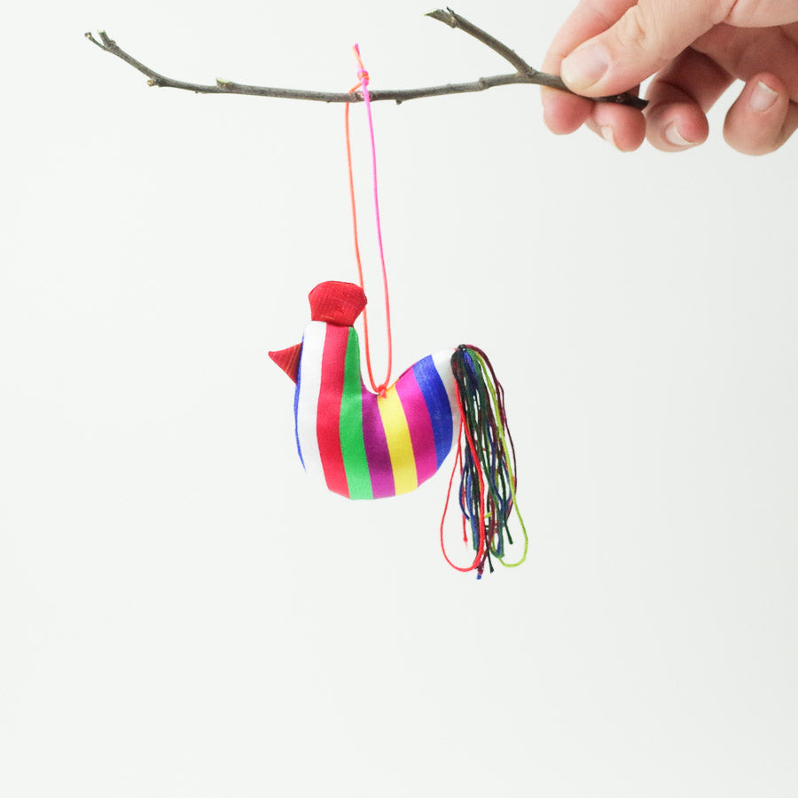 Rainbow Rooster Ornament - 수탉 규방공예