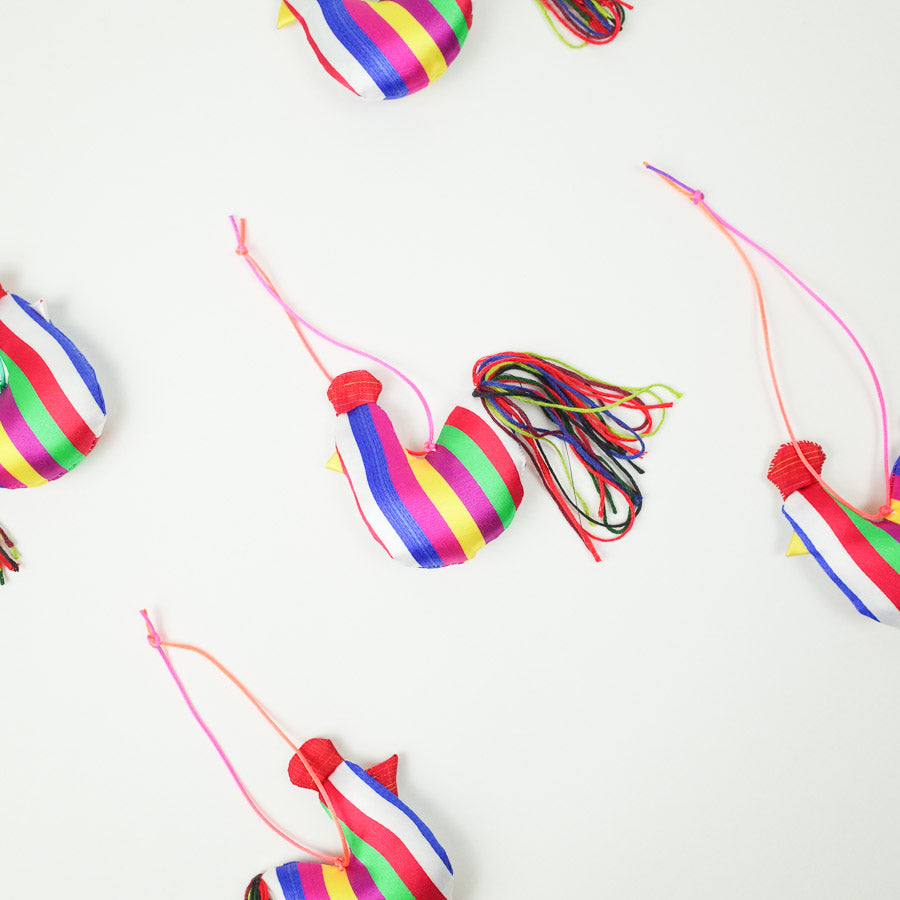 Rainbow Rooster Ornament - 수탉 규방공예