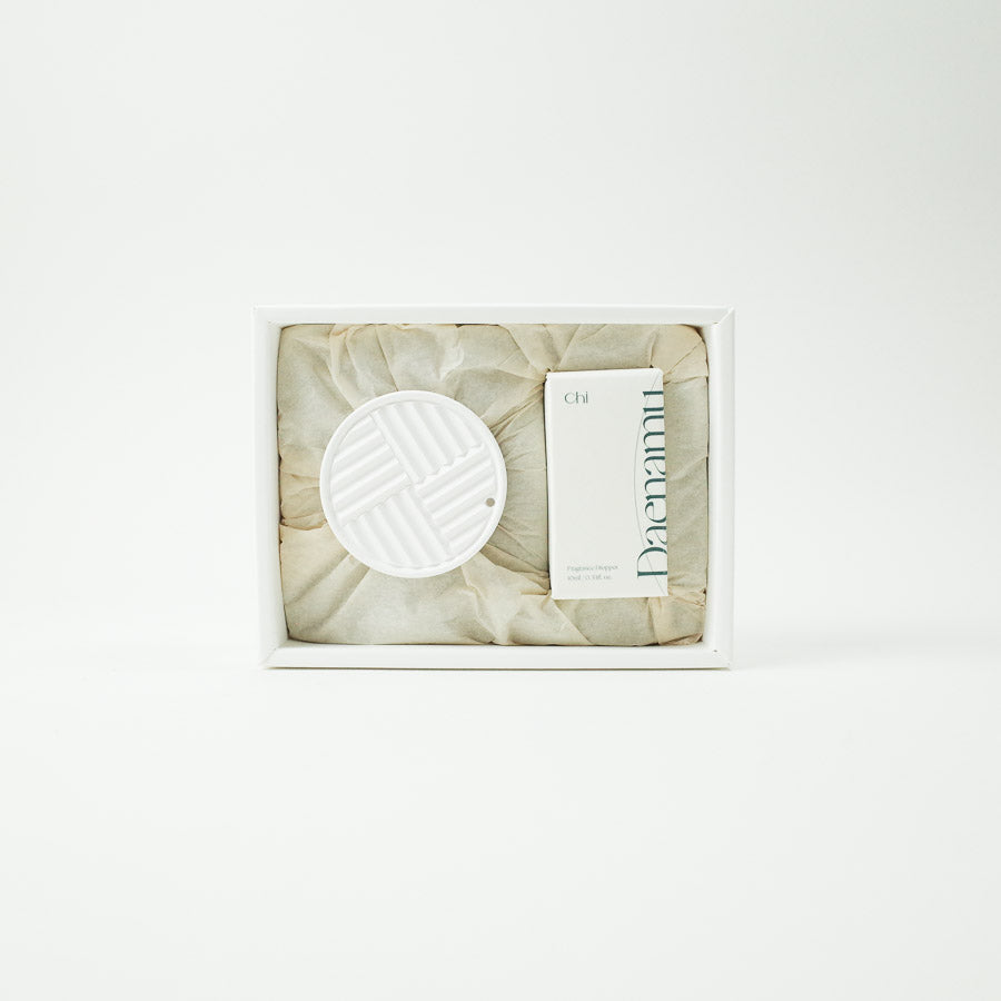 Bamboo Fragrance Dropper & Lattice Rice Cake Pattern Diffuser set - 대나무 향과 격자 떡살 디퓨저