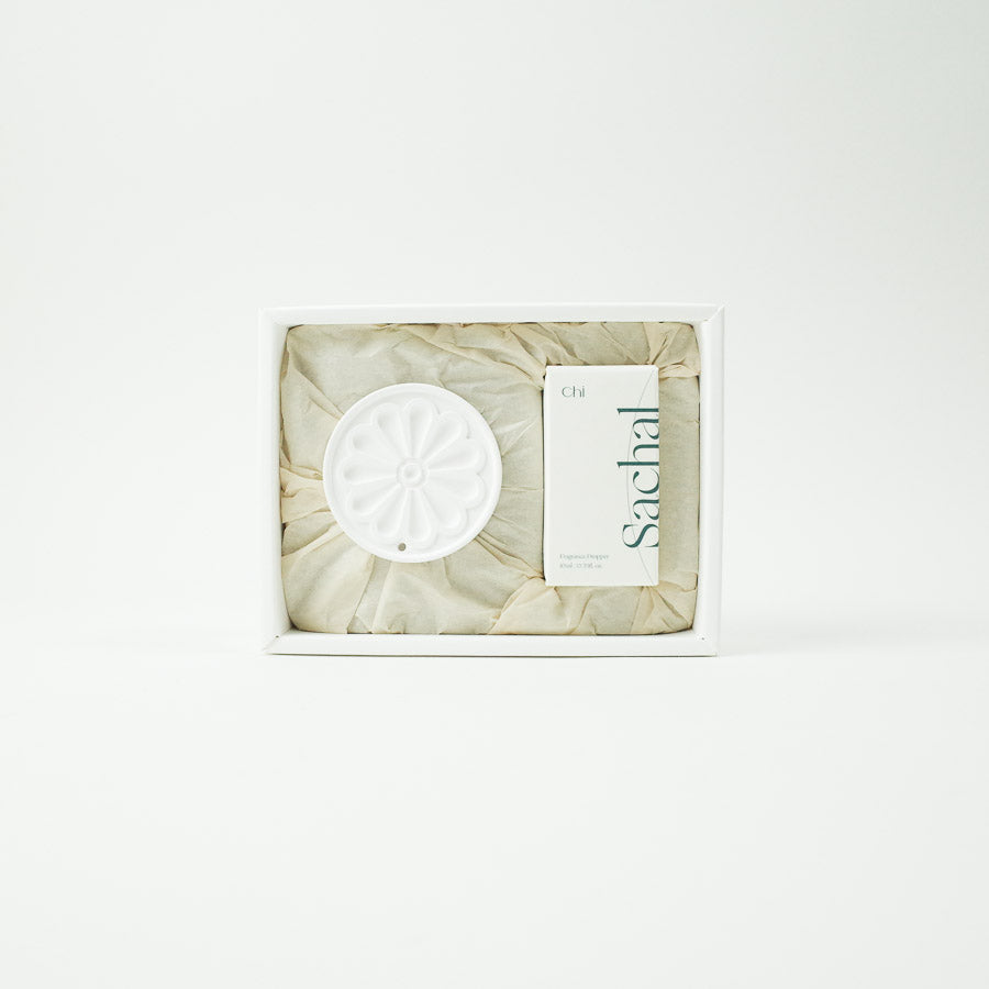 Sachal Fragrance Dropper & Flower Rice Cake Pattern Diffuser set - 사찰 향과 국화 떡살 디퓨저