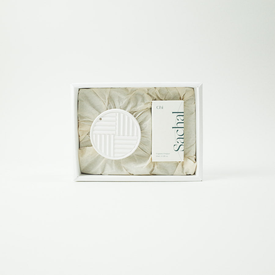 Sachal Fragrance Dropper & Lattice Rice Cake Pattern Diffuser set - 사찰 향과 격자 떡살 디퓨저