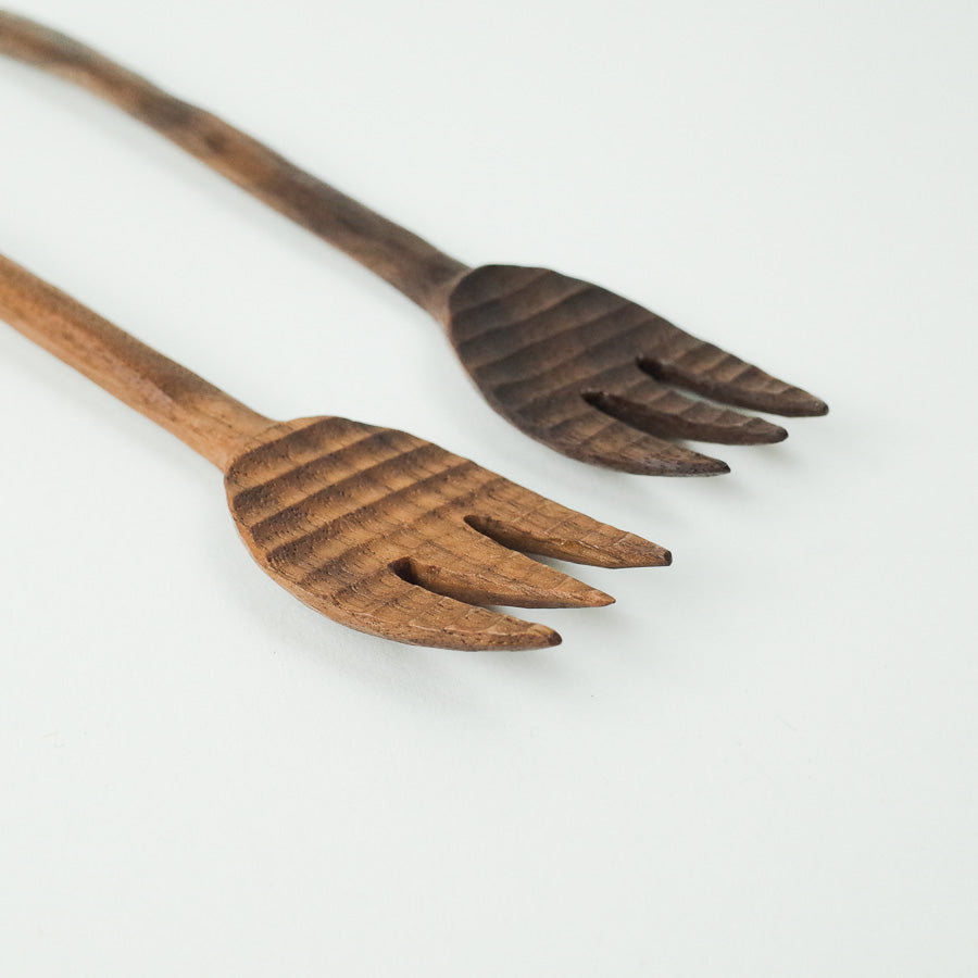 Hand Carved Wood Fork