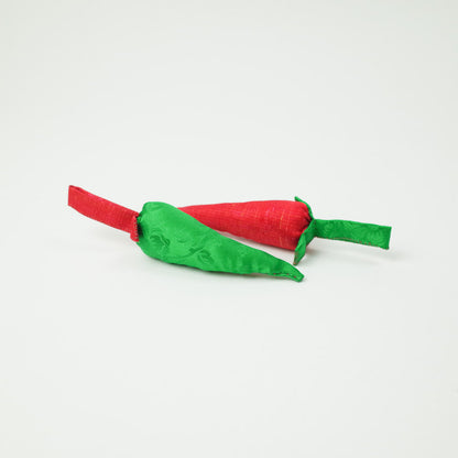 Green Pepper Ornament - 초록 고추 규방공예